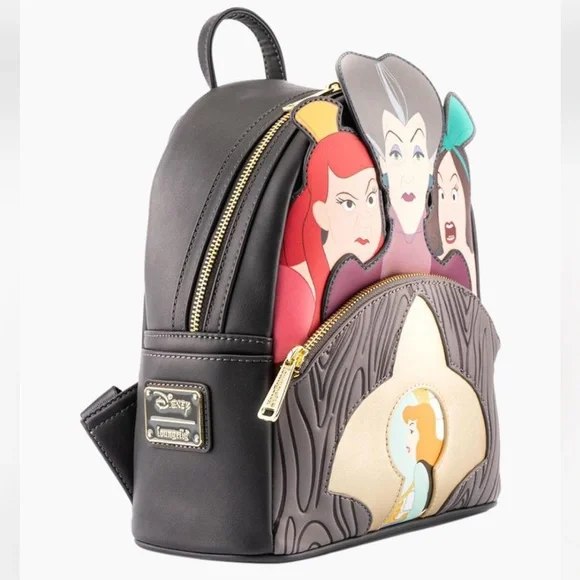 LOUNGEFLY | Disney Cinderella Evil Stepmother and Stepsisters Villains Backpack - Picture 2 of 5